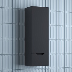 Style Line Шкаф пенал Остин 36 Plus подвесной графит – фотография-3